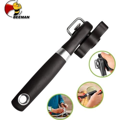 BEEMAN Manual Can Opener Stainless Steel Bottle Openers Professional Ergonomic Jars & Tin Opener for Cans Kitchen Tools