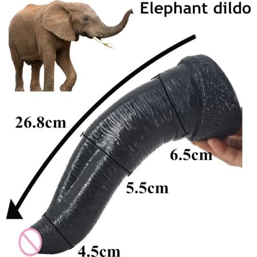Big Dildo Animal Elephant Dildo Black Dildo Giant Fake Penis Sex Toys For Women Couple Flirt Toy Butt Plug Stuffed Stopper