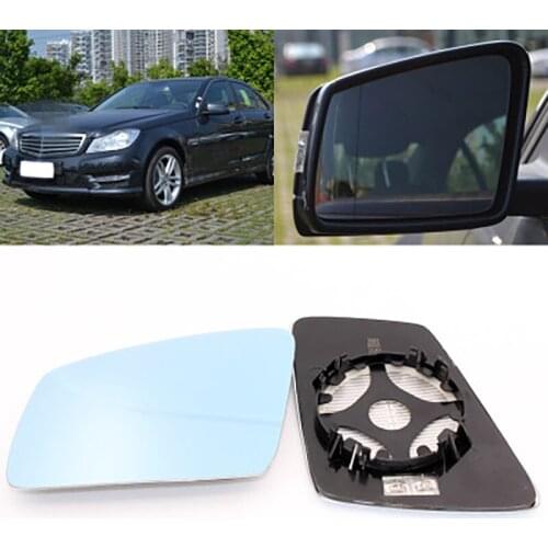Large Vision Car Blue Rearview Mirror Glare Proof LED Lamp Heated turn single for Mercedes Benz GLA 180 200 220 250 260