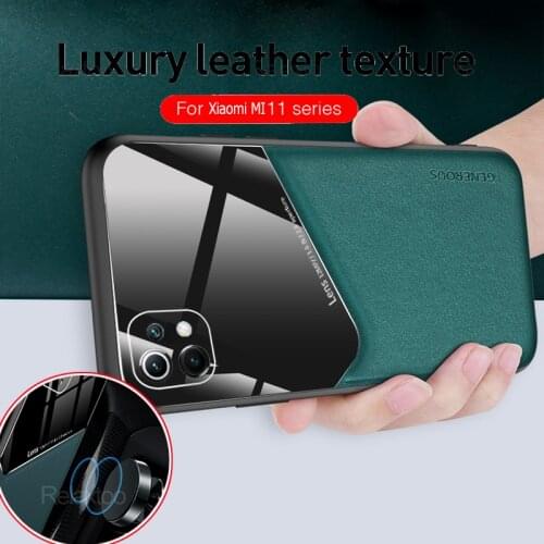 Xiomi 11 case leather texture magnet car hloder phone covers for xiaomi mi11 xiao mi 11 pro xaomi 11 6.81'' shockproof coques
