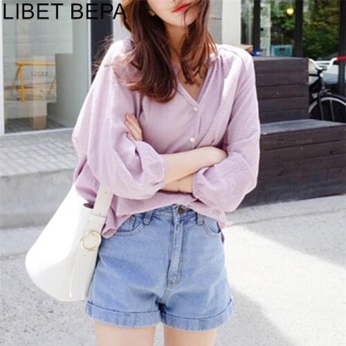 Colorfaith Linen Blouses