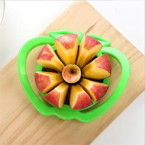 Cheap Plus Stainless Steel Apple Shredders Slicer Corer Cutter Pear Fruit Divider Tool Comfort Handle for Kitchen Apple Peeler