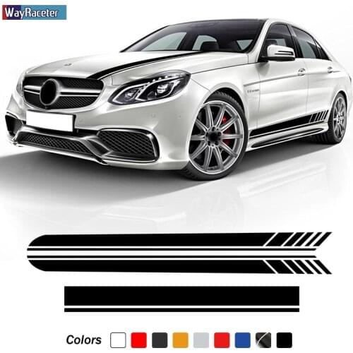Edition 1 AMG Car Hood Decal Side Stripes Skirt Sticker For Mercedes Benz E Class W212 S212 A207 C207 E63 E250 E300 Accessories