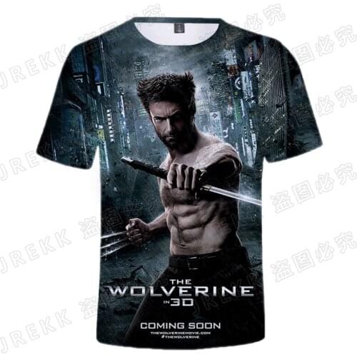 X-Men Wolverine Child t-shirt Summer 3D Print New Fashion Mens clothing Harajuku Women short sleeve shirts Cool Kids t shirts