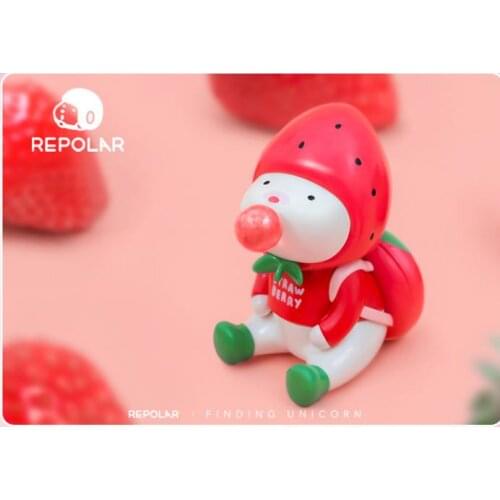 Blind box looking for unicorn Repolar fruit strawberry spit bubble tide toy tide play doll hand decoration genuine