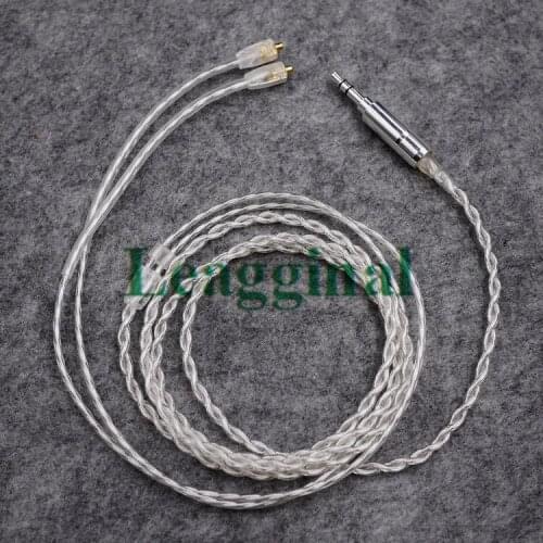 Earphone cable silver plated wire for MMCX TF10 SE215