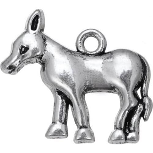 Small Metal Decoration Donkey Animal Charm Accessory Charm Jewelry charms for bracelets