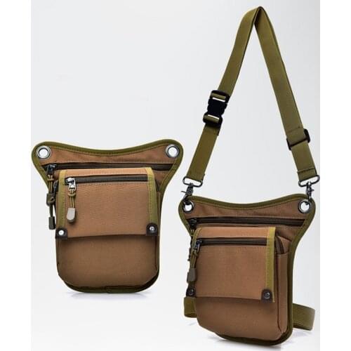 Men Multifunction Waist Drop Leg Bag Pack Zipper Casual for Outdoor Cycling Sport AIC88