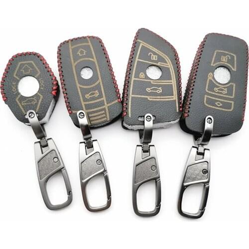 Fashion Leather Car Key Bag Car Key Cover Case For BMW M3 M4 X5 X3 X4 X5 X6 1 2 3 4 5 7 Series E38 E39 E46 E53 E60 E61 E63 E64