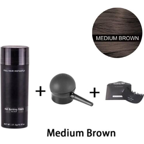 Hair Fiber Spray Set Restore Hair Thick Fiber Hidden Fiber Bottled Nozzle Comb Hairline Capillary Assemble Protein Powder 27.5g