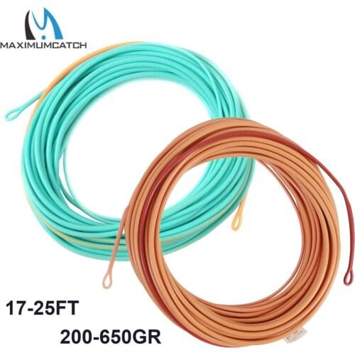 Maximumcatch Skagit Shooting Head 17-25FT 200-650gr Fly Line With 2 Welded Loops Double Color Floating Fly Fishing Line