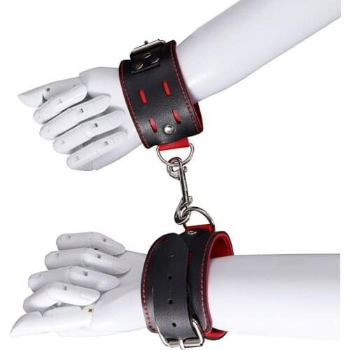 Adults Handcuffs PU Leather Wrist & Ankle Handcuffs For Sex Bdsm Toys Restraints Sex Bondage Adult Games Sex Toys For Couples