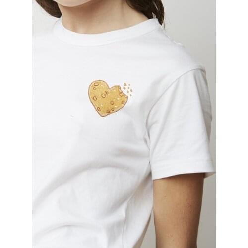 2020 New O-neck Women T Shirt Cute Embroidery Short Sleeve Ladies Simple Tee Female Couple Girlfriends T-shirts Top