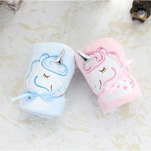 Unicorn Plush Toys Blanket, Popular Cartoon Unicorn Dolls Animal Horse Flannel Blanket, Baby Plush Toys Blanket, Nap Blanket