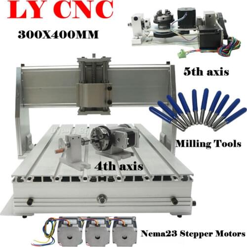 CNC Frame 3040 Z-DQ 4 Axis Ball Screw for Wood Metal CNC Router Aluminum Engraving Milling Drilling Machine with Nema23 Motors