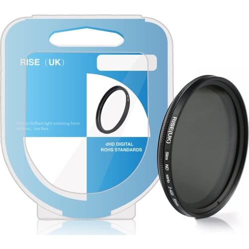 RISE UK 55mm ND2-400 Slim Fader ND Filter Adjustable Variable Neutral Density ND2 to ND400 for Sony Nikon camera