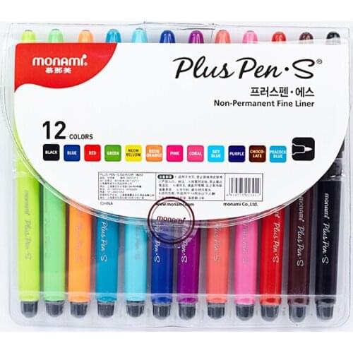 Monaimi Plus Pen S 0.4mm Fine Point Liner Marker Pens Cute Umbrella Cap Rainbow Color Drawing Art School Supplies A6548