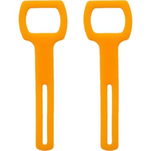 2 Pcs Scuba Diving Dive Silicone Rubber Regulator Octopus Holder Straps Yellow Orange Scuba Octopus Holder