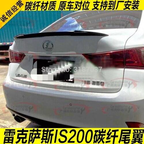 For Lexus IS IS250 IS300 IS350 2007-13 IS F 2013-14 Carbon Fiber rear boot Wing Spoiler Rear Roof Spoiler Wing