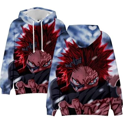 Anime My Hero Academia Hoodies Man/Woman Sweatshirts Hip Hop Streetwear New Cool Clothes Hooded Boys Girls Pullovers Tops