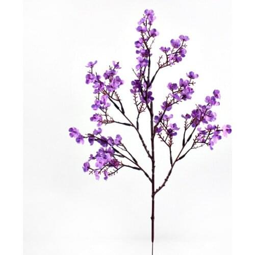 Cherry Blossoms Artificial Flowers Babys Breath Gypsophila Fake Flowers DIY Wedding Decoration Home Bouquet Faux Flowers Branch