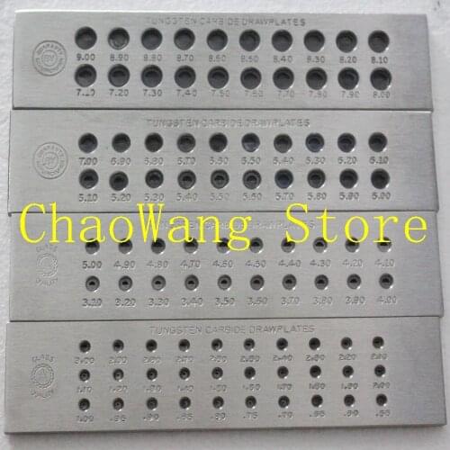 Halfround Drawplate Jewelry Drawplate Tungsten Carbide Wire Drawplate