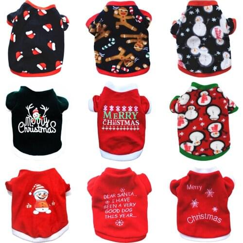 Winter Christmas Style Pet Dog Clothes for Small Dogs Clothing Chihuahua Warm Tshirt for Yorkies Sweater Dog Accessories XS-L