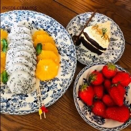 1pc Ceramic Fruit Plate Saucer Dessert Dinner Plate Milk Cylinder Coffee Cup Saucer Cutlery Set Wedding Holiday Kitchen Supplies