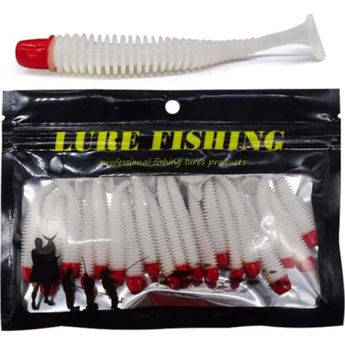 20Pcs/Lot Soft Peche Lure Silicone Baits 5cm 7.5cm Spiral Tail Shad Jig Swimbaits Isca Artificial Pesca Bass Carp Fishing Tackle
