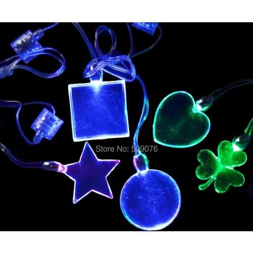 240pcs/lot make LOGO LED Blue Magnetic Light led heart lanyard LED Flashing Necklace Pendants wedding Xmas halloween Supplies