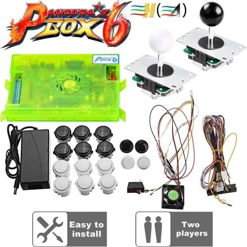3A Pandoras Box 6 Home Edition 1300 in 1 Arcade Video Games 2 Players Full KIT, Joysticks, Power Adapter Buttons Arcade Cabinet