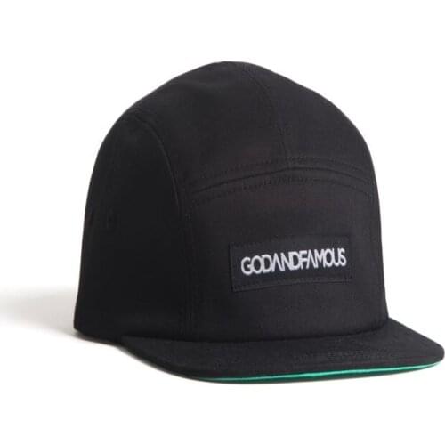 GODANDFAMOUS 5-Panel Cap BLACK CAP