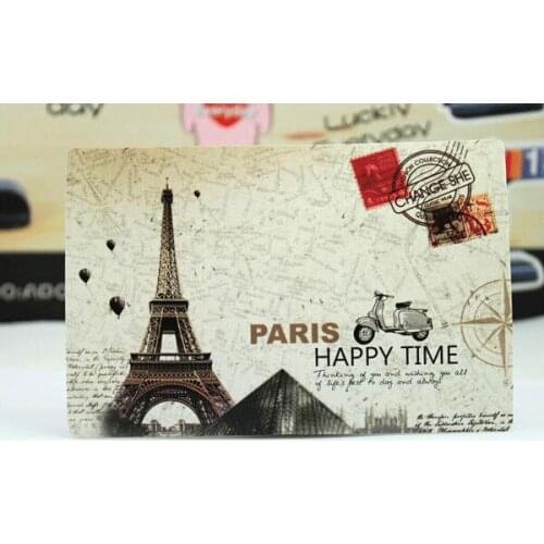 9 Pieces/Lot Effeil Tower Blessing Envelope Greeting Birthday Cards wedding invitations Thank You Gift Party Post Cards vintage