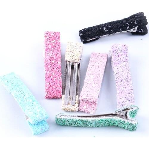 David accessories 50x11mm 50x12mm Chunky Glitter Hair Clips DIY Hairpins Kids Barrettes Headband Hair Accessories 20pcs,20Yc5288