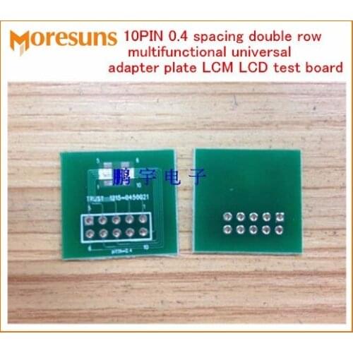 Fast Free Ship 100PCS/lot 10PIN 0.4 spacing double row multifunctional universal adapter plate LCM LCD Test Board PCB board