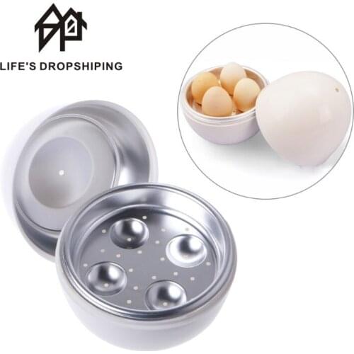 Household Microwave Special 4 Egg Boiled Egg Shape Microwave Egg Boiler Kitchen Cooking Appliances Steamer Home Tool