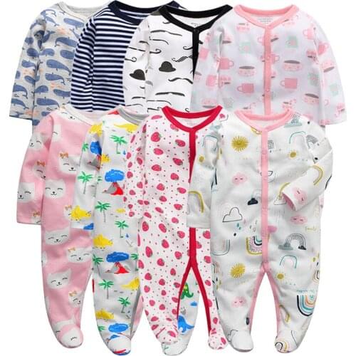 Baby Clothing Footies Retail Cotton Baby Pullover Romper Autumn Newborn Baby Clothes Unisex 0-24M Outfits Baby Girl Accessories