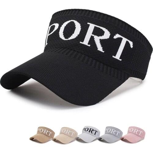 2020 Spring summer Sports Sun Cap Men Women Adjustable cotton Visor UV Protection Top Empty Tennis Golf Running Sunscreen Hat
