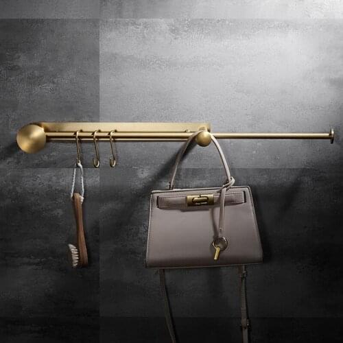 Robe Hooks Solid Brass Coat Clothes Hangers Door Hook Hat Rack Hanging Wall Modern Creative Towel Hooks