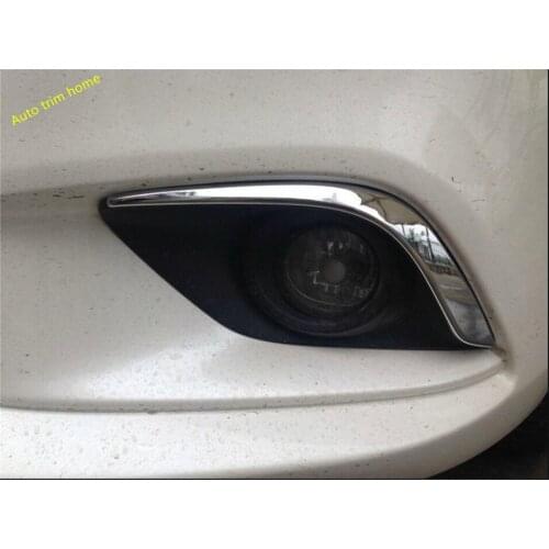 Lapetus ABS Chrome Exterior Refit Kit Front Fog Lights Eyebrow Stripes / Ring Cover Trim Fit For Mazda 6 2013 - 2015 Accessories