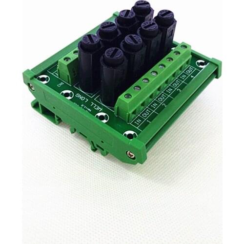 Fuse Module,DIN Rail Mount 8 Channel Fuse Power Distribution Module Board