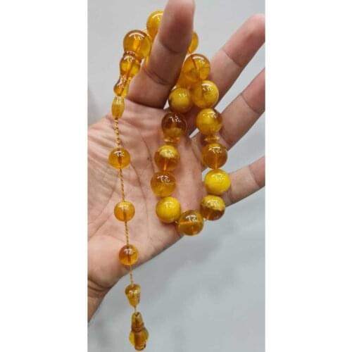 Islamic Tasbih Muslim Rosary Beads 33 Prayer Rosary For Men Bracelet For Men Accessory amber oltu amber stone Handmade Turkey