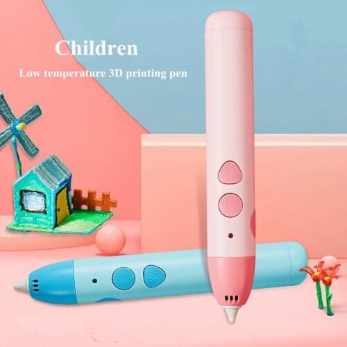 Low temperature 3D Pen DIY 3D Printer Pen Drawing Pens 3d Printing Best for Kids safely Anti-Scald Toys Christmas Birthday Gift