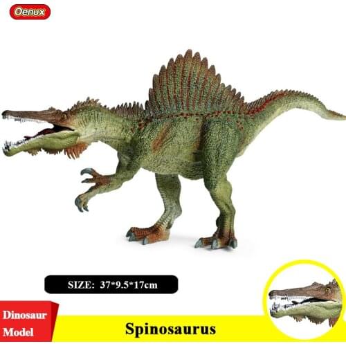 Oenux New Big Size Jurassic Dinosaur Spinosaurus S. marocannus Open Mouth Dinosaurs World Park Model Action Figures Toy Kid Gift