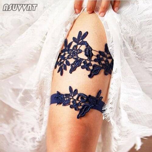 Fashion Women Garter Leaf Black Lace Sexy Thigh Ring Leg Garter Clothing Bridal Wedding Accessories For Women Girl Party Dress