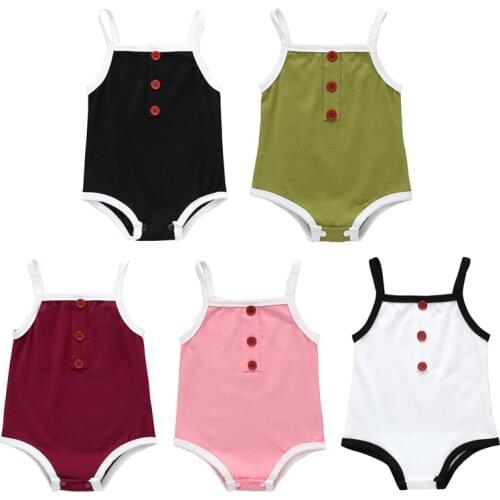 New Newborn Toddler Infant Baby Girl Casual Romper Jumpsuit Cotton Sleeveless Clothes Summer Sunsuit Outfits