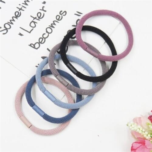 1PCS Simple 6 Colors Elastic Hair Bands For Girls Bohemian Headband Scrunchy Korean Bow Kids Hair Accessories For Women NEW 2019