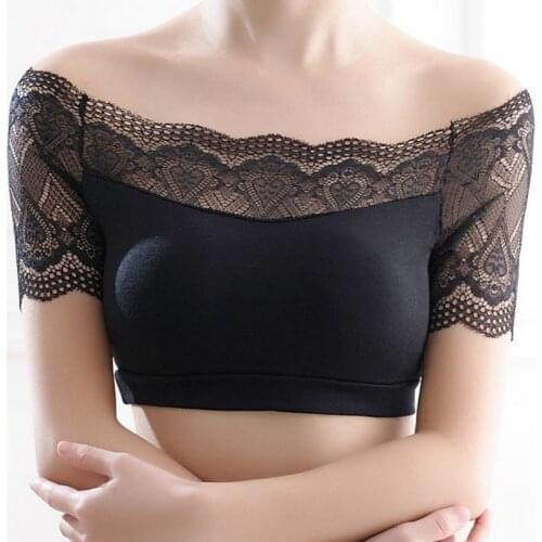 Sexy Women Girls Seamless Smocked Crop Tank Top Off Shoulder Wrapped Strapless Bra Tops TT@88