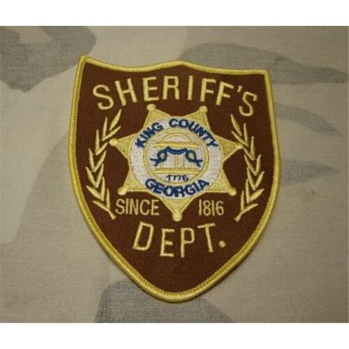 US The Walking Dead King County Sheriff Dept. patches Halloween Cosplay Costume patch armband shoulder emblem
