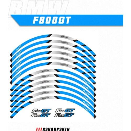 12 Strips Reflective Motorcycle decals Wheels Rim Motorbike Moto decoration Stickers decals For BMW F800GT f800 gt